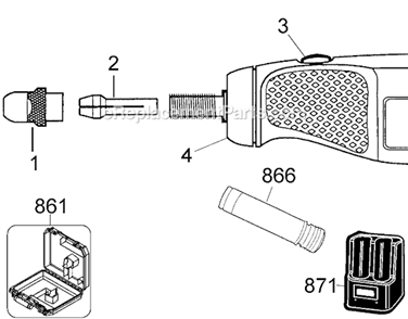 Page A Diagram and Parts List for VP940T Type 1 Black and Decker Multi-Tool